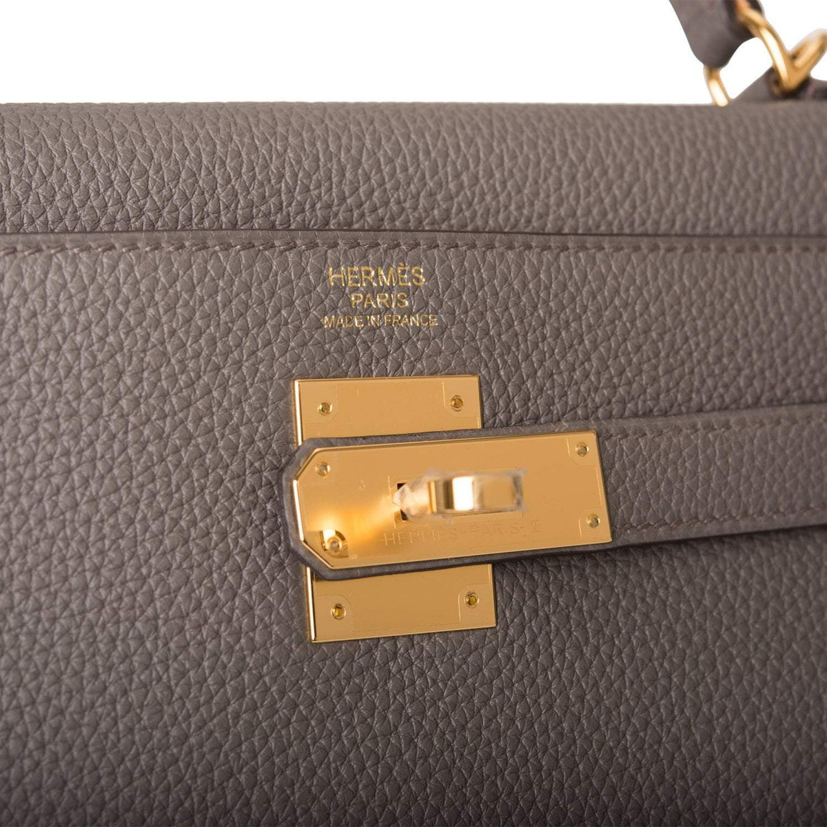 Hermes Kelly Retourne 32 Etain Togo Gold Hardware