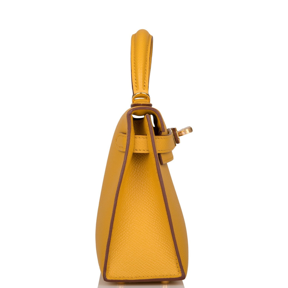 Hermes Kelly Sellier 20 Jaune Ambre Epsom Gold Hardware