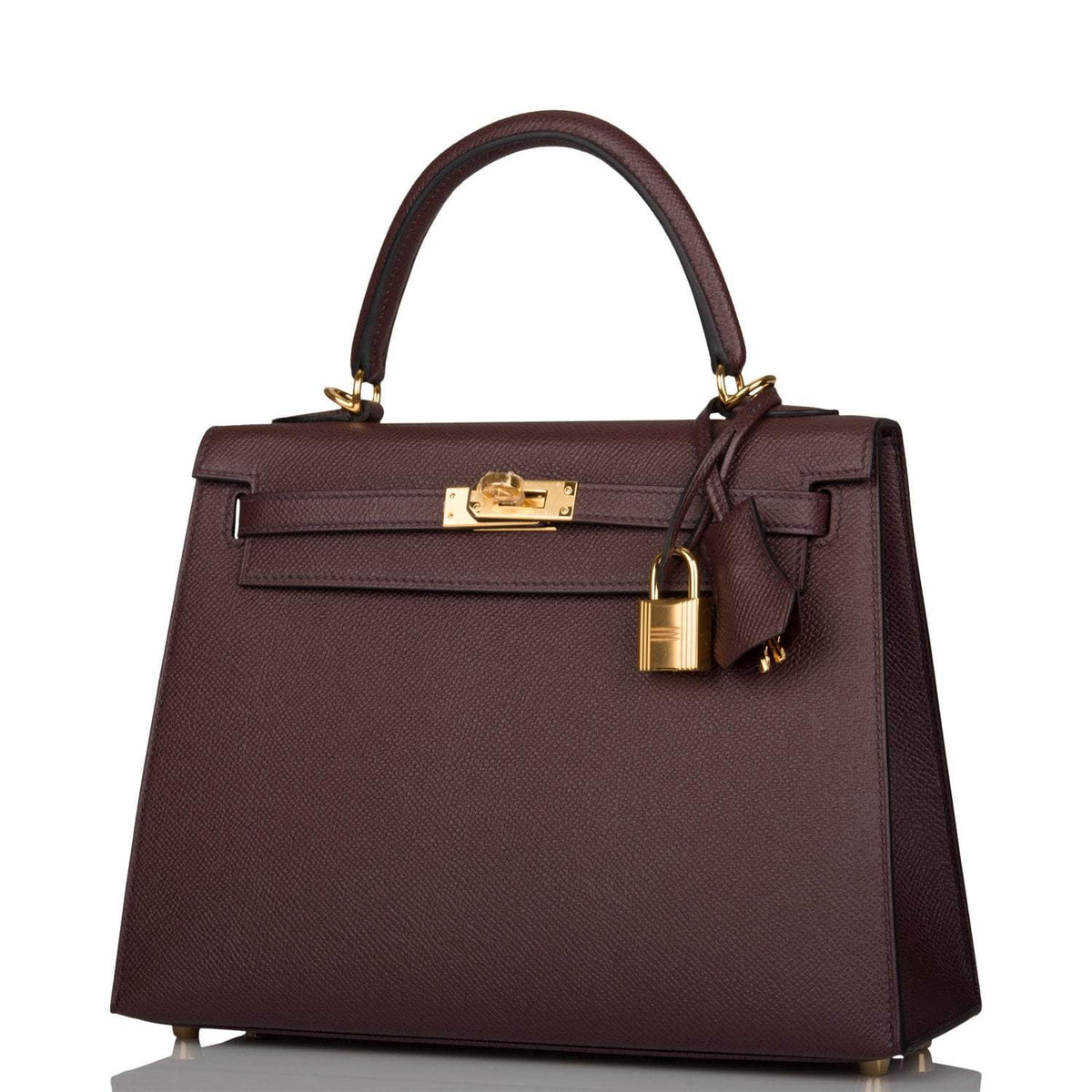 Hermes Kelly Sellier 25 Rouge Sellier Epsom Gold Hardware