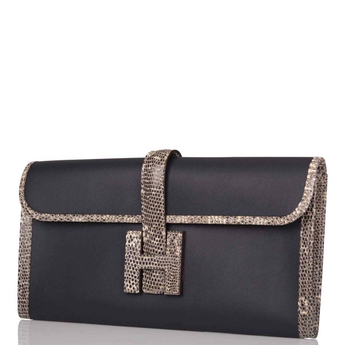 Hermes Jige Elan 29 Bleu Indigo Swift and Ombre Lizard