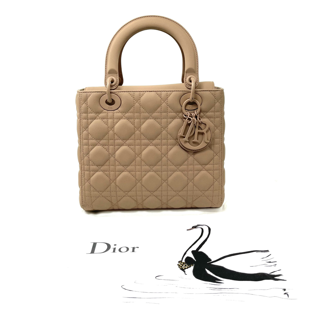 CHRISTIAN DIOR Ultramatte Quilted Cannage Medium Lady Dior