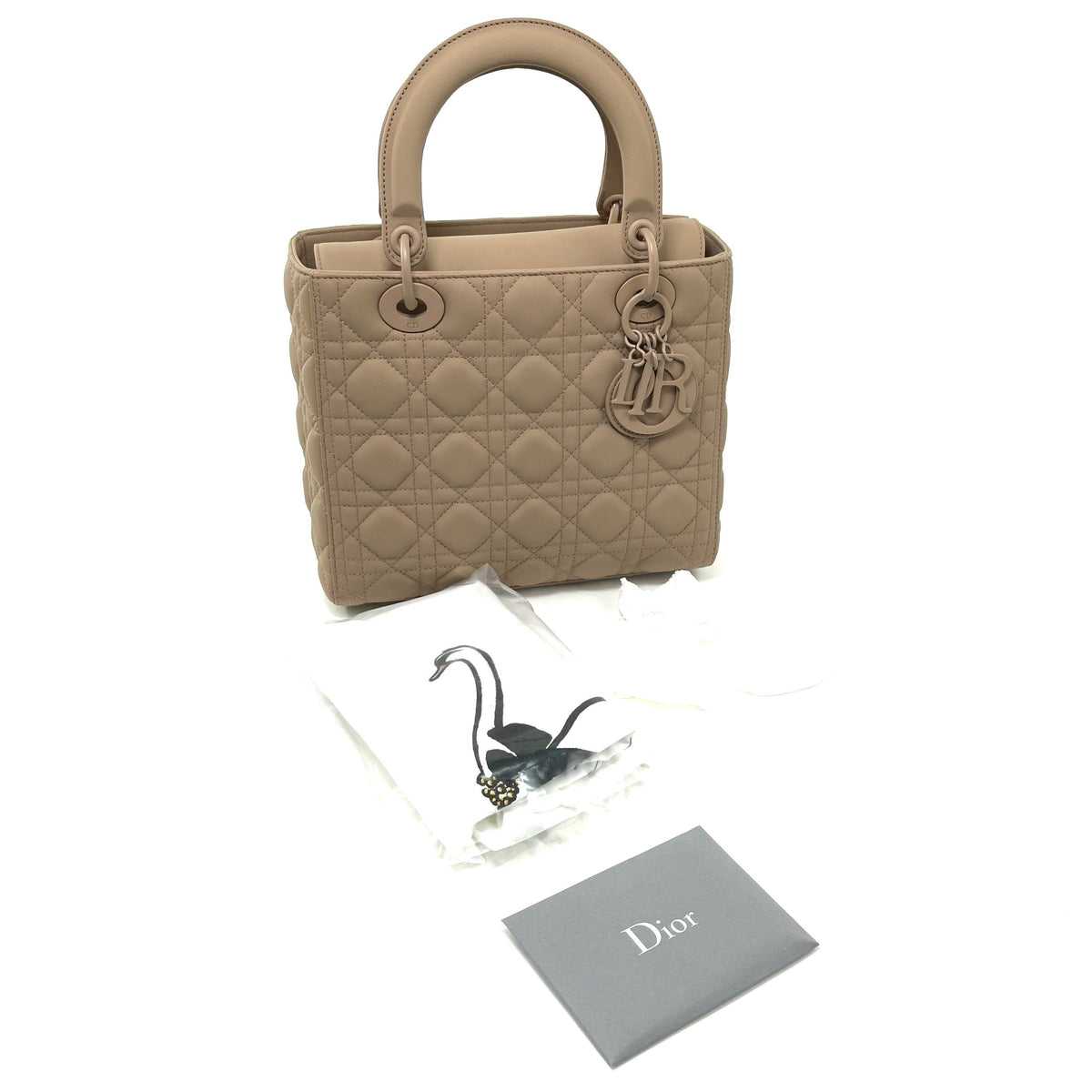 CHRISTIAN DIOR Ultramatte Quilted Cannage Medium Lady Dior