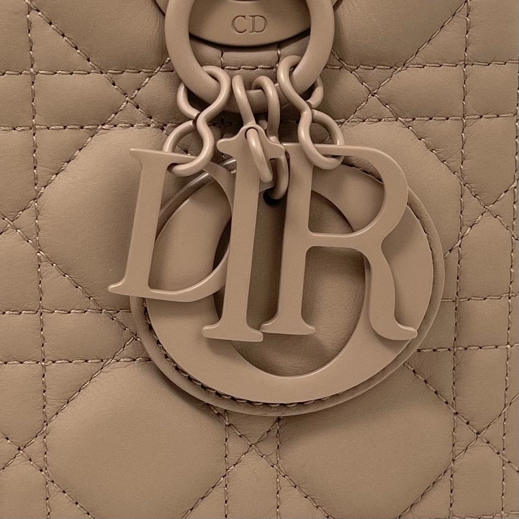 CHRISTIAN DIOR Ultramatte Quilted Cannage Medium Lady Dior