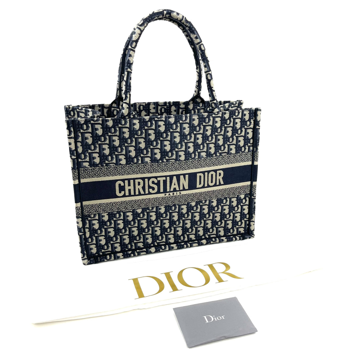 CHRISTIAN DIOR Oblique Canvas Small Book Tote