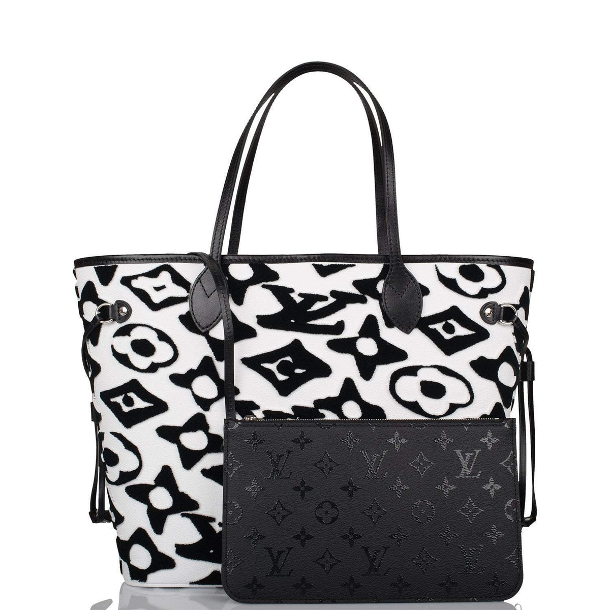 Louis Vuitton x UF Black and White Tufted Monogram Neverfull MM