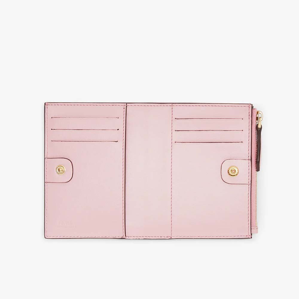 MEDIUM WALLET Pink Leather Wallet