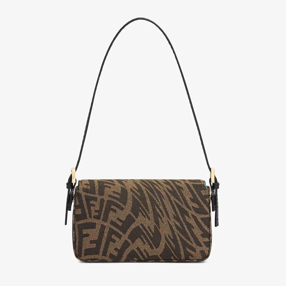 MINI BAGUETTE 1997 Brown Jacquard FF Vertigo Bag