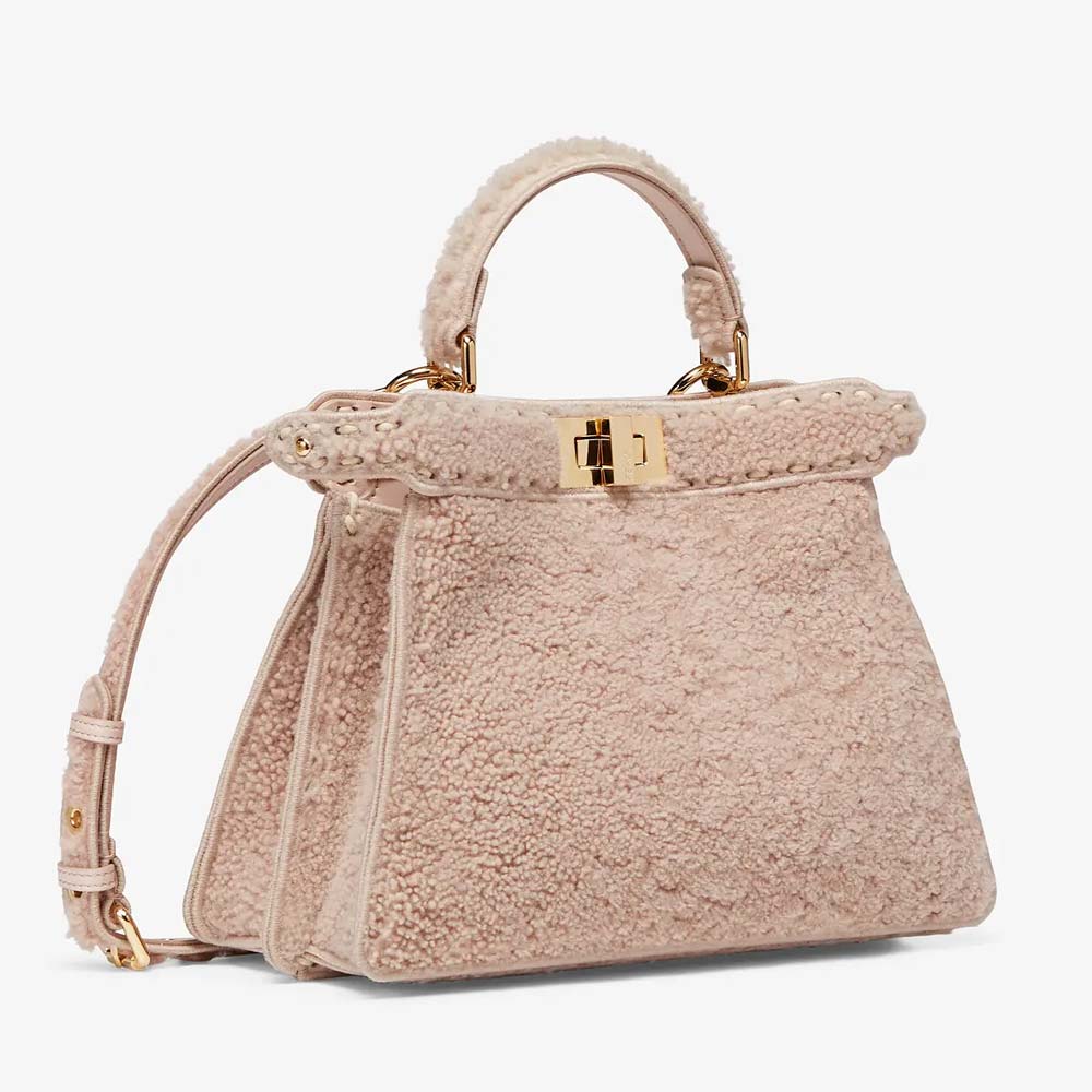 PEEKABOO ISEEU SMALL Pink Sheepskin Bag