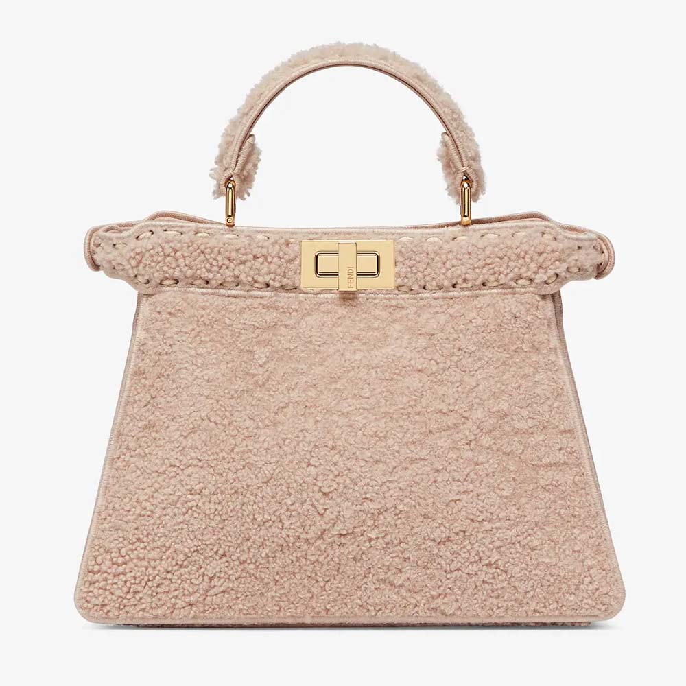 PEEKABOO ISEEU SMALL Pink Sheepskin Bag