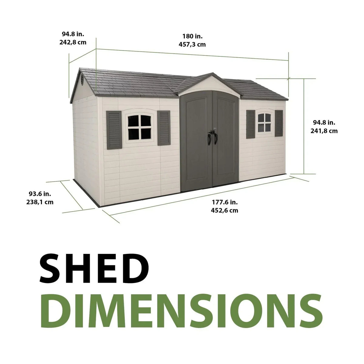 Lifetime Legacy 15 ft x 8 ft Outdoor Storage Sheds – 60465 image 1