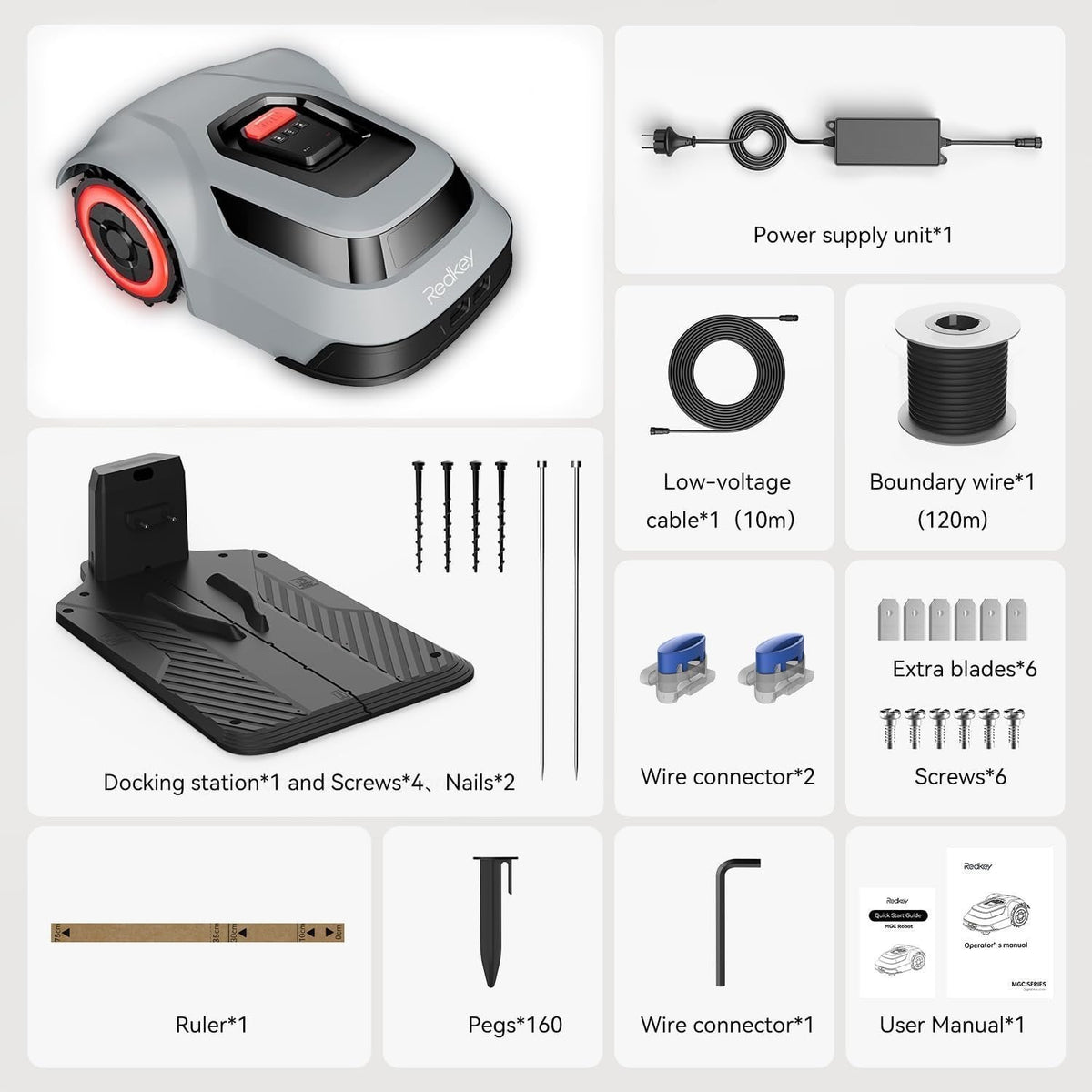 Redkey MGC1000 Robot Lawn Mower for 0.25 Acre with Auto Recharge image 7