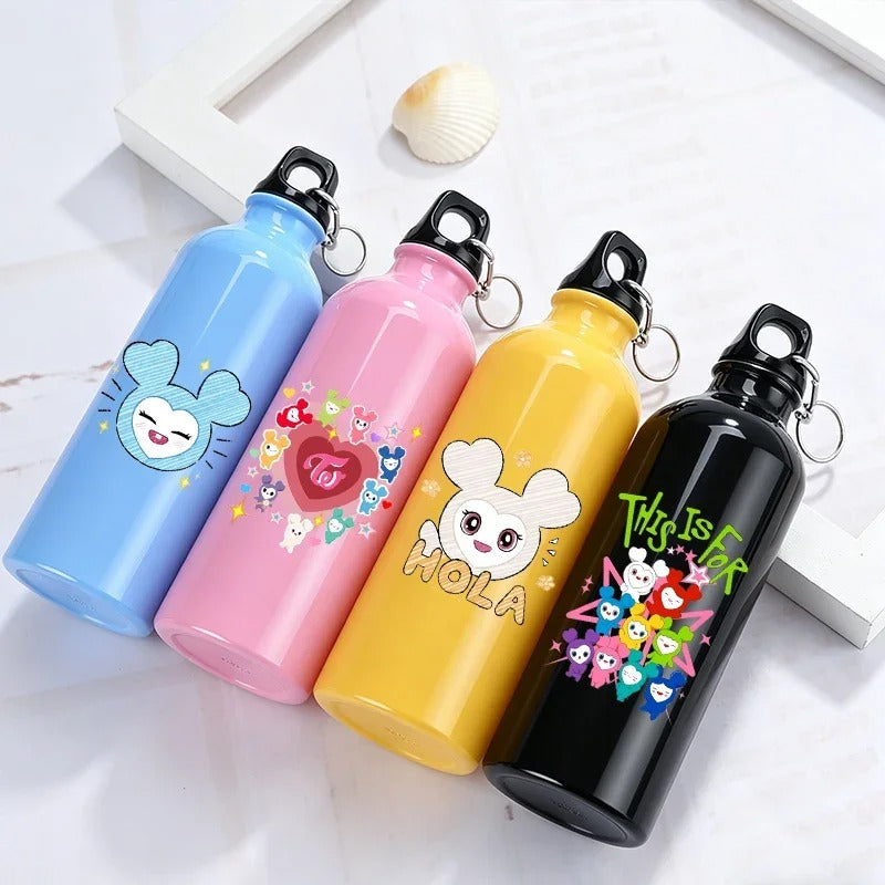 500ml Cute Cartoon Aluminum Water Bottle – Leak-Proof Sports & Gym Bottle