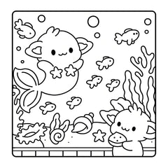 Troll Summer Kawaii Coloring Book For Adult Tropical Island Palm Holiday Beach Scenes Anti Anxiety Stress Relief Drawing Book - Thumbnail 5